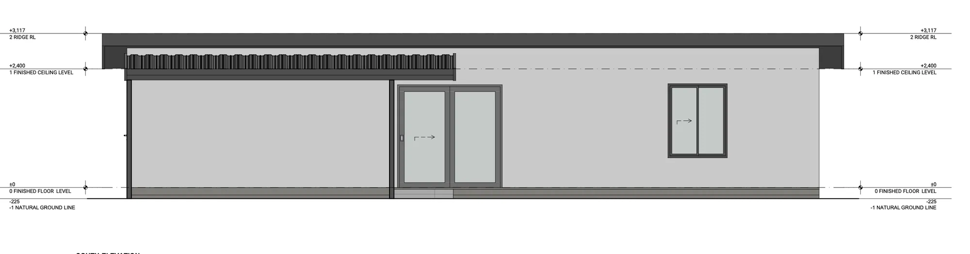 HempPod front elevation drawing