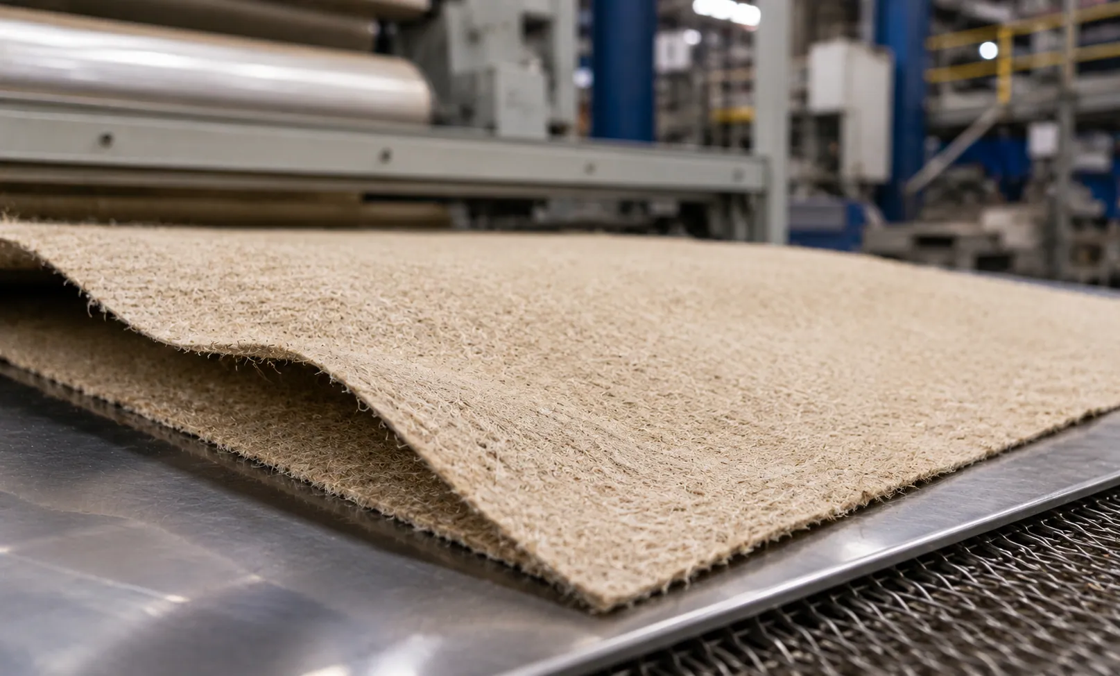 Roll of hemp nonwoven matting and underlay